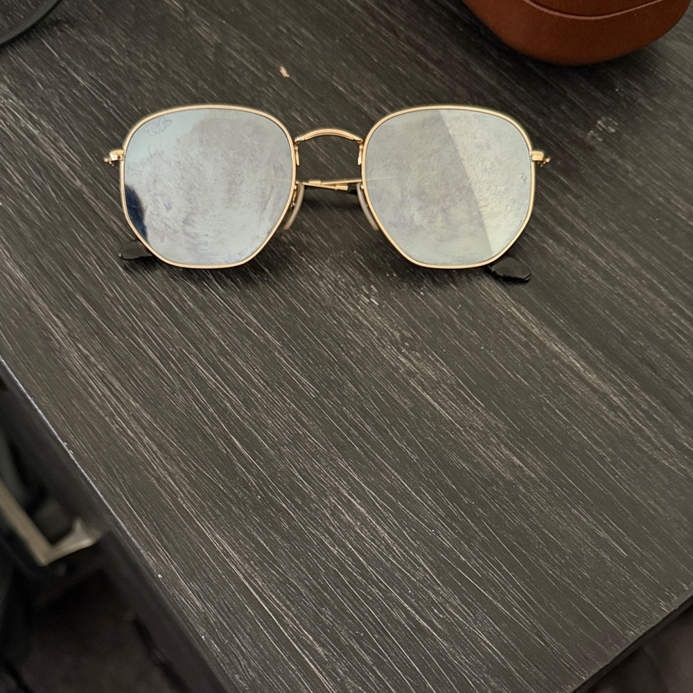 Ray-Ban Gold Frame Mirrored Sunglasses